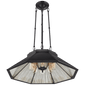 Rivington Medium Eight - Paneled Chandelier, a premium Chandelier light by Visual Comfort & Co. Close - up image of its design.