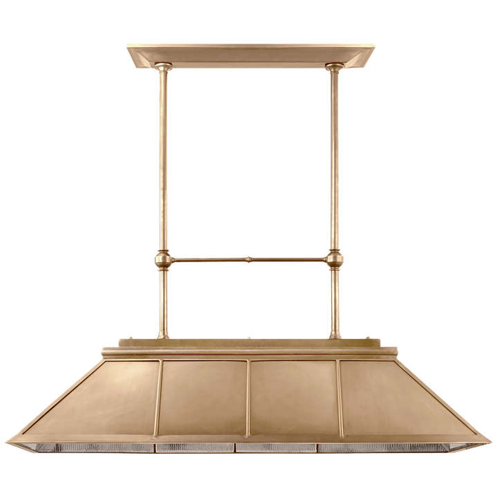 Rivington Large Billiard Chandelier, a premium Linear light by Visual Comfort & Co. Close - up image of its design.