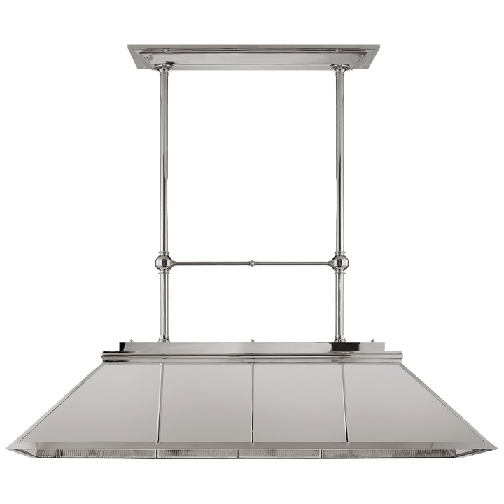 Rivington Large Billiard Chandelier, a premium Linear light by Visual Comfort & Co. Close - up image of its design.