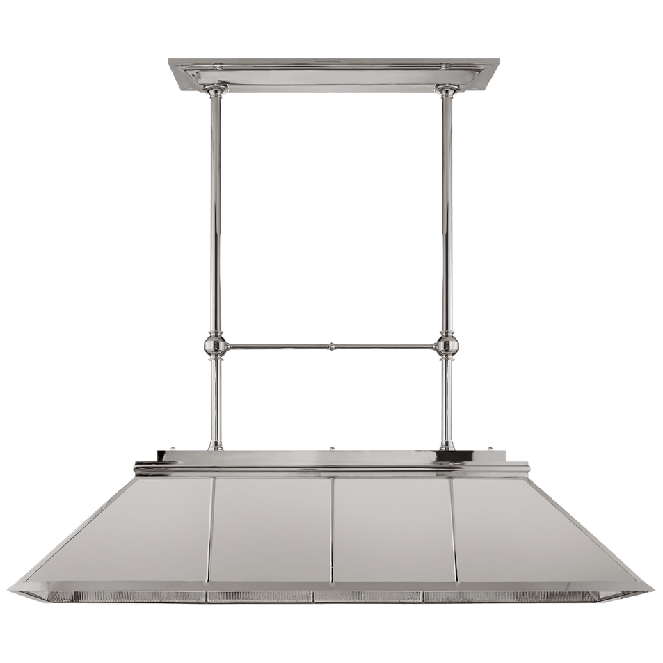 Rivington Large Billiard Chandelier, a premium Linear light by Visual Comfort & Co. Close - up image of its design.