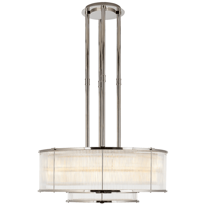 Allen Large Tiered Chandelier, a premium Chandelier light by Visual Comfort & Co. Close - up image of its design.