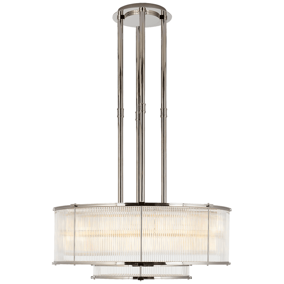 Allen Large Tiered Chandelier, a premium Chandelier light by Visual Comfort & Co. Close - up image of its design.