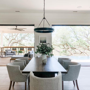 Roark 20" Modular Ring Chandelier, a premium Chandelier light by Visual Comfort & Co. Close - up image of its design.