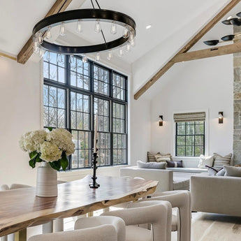 Roark 40" Modular Chandelier, a premium Chandelier light by Visual Comfort & Co. Close - up image of its design.