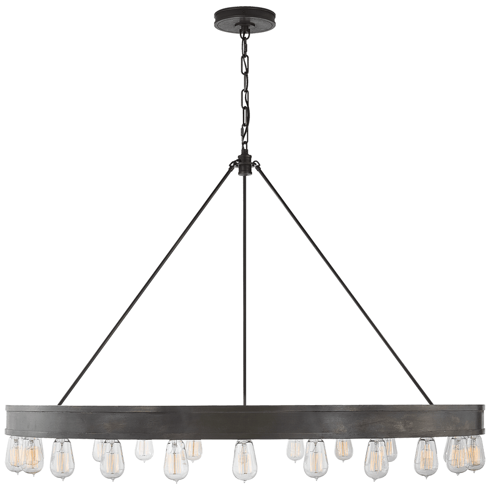 Roark 50" Modular Chandelier, a premium Chandelier light by Visual Comfort & Co. Close - up image of its design.