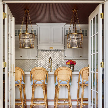 Chatham Large Lantern, a premium Lantern light by Visual Comfort & Co. Close - up image of its design.