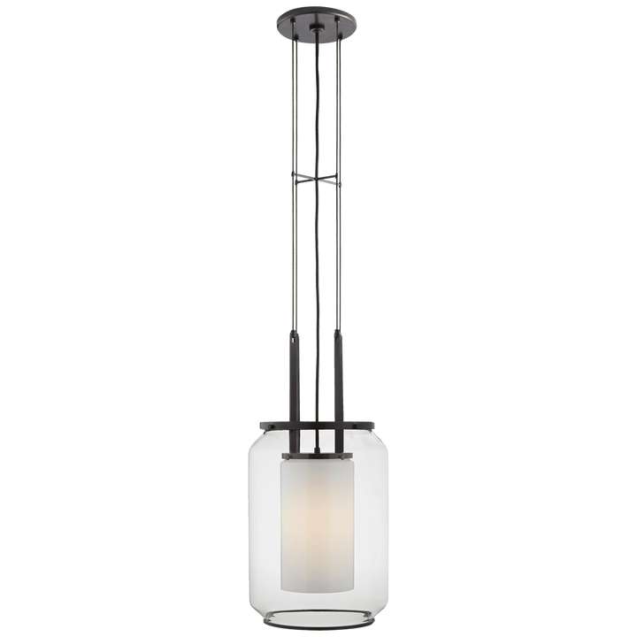 Upton Large Lantern, a premium Lantern light by Visual Comfort & Co. Close - up image of its design.