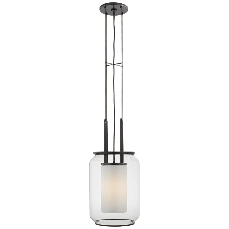 Upton Large Lantern, a premium Lantern light by Visual Comfort & Co. Close - up image of its design.