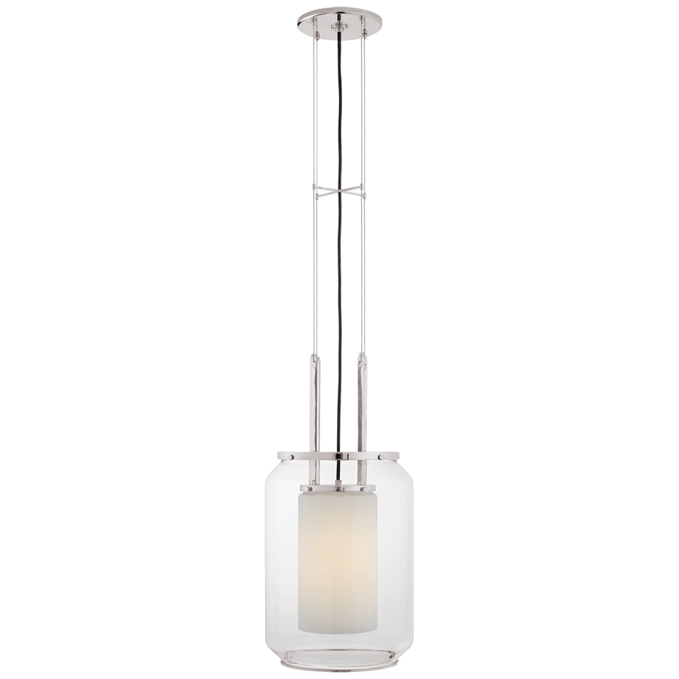 Upton Large Lantern, a premium Lantern light by Visual Comfort & Co. Close - up image of its design.