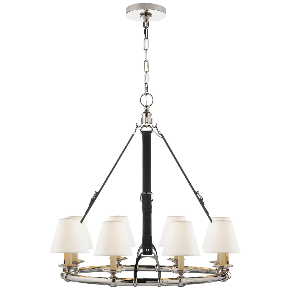 Westbury Chandelier, a premium Chandelier light by Visual Comfort & Co. Close - up image of its design.