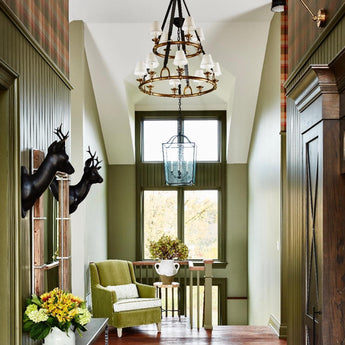 Westbury Double Tier Chandelier, a premium Chandelier light by Visual Comfort & Co. Close - up image of its design.