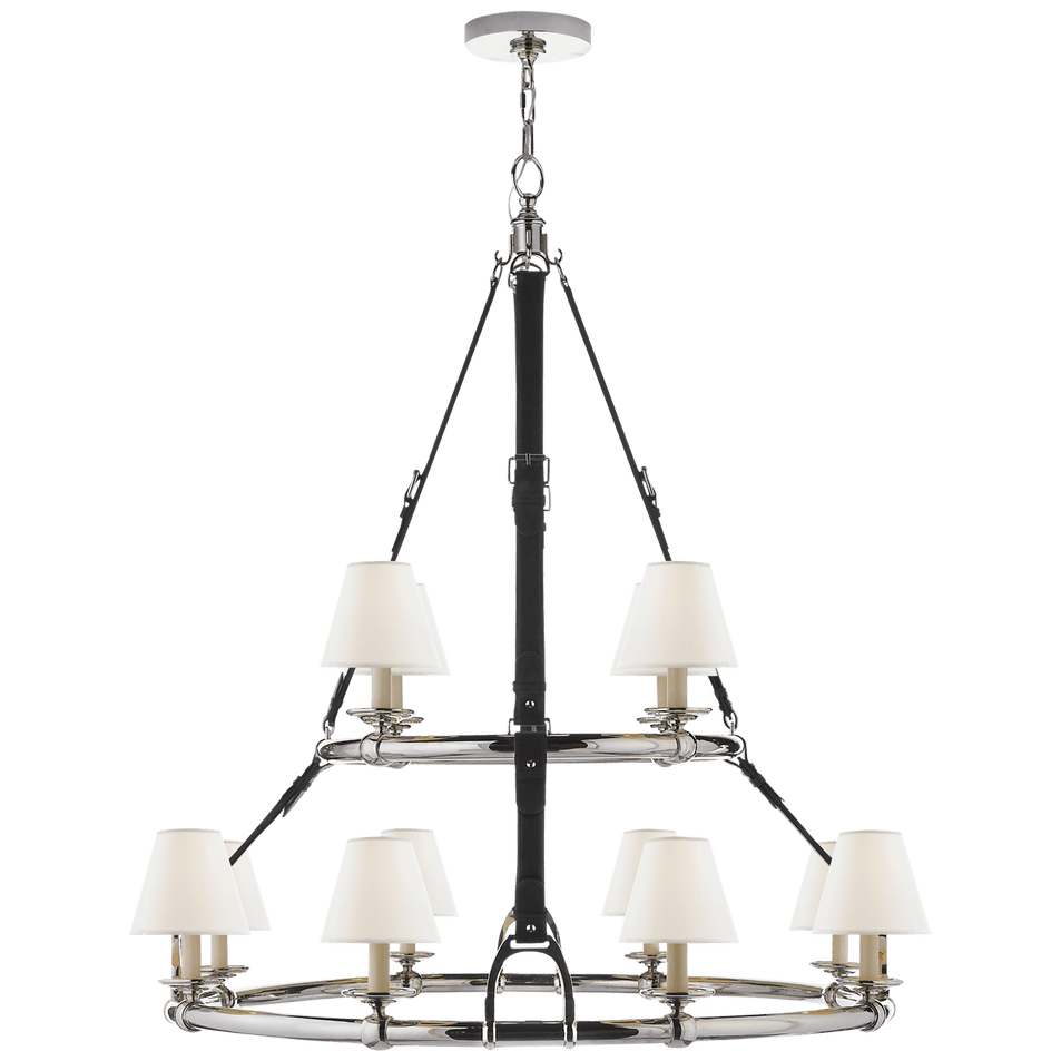 Westbury Double Tier Chandelier, a premium Chandelier light by Visual Comfort & Co. Close - up image of its design.
