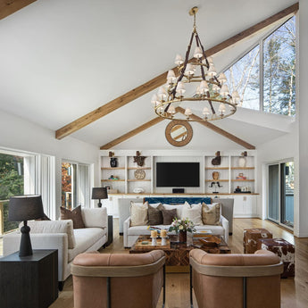 Westbury Triple Tier Chandelier, a premium Chandelier light by Visual Comfort & Co. Close - up image of its design.