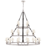 Westbury Triple Tier Chandelier, a premium Chandelier light by Visual Comfort & Co. Close - up image of its design.