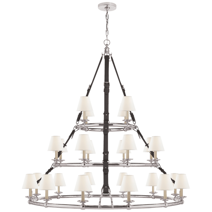 Westbury Triple Tier Chandelier, a premium Chandelier light by Visual Comfort & Co. Close - up image of its design.