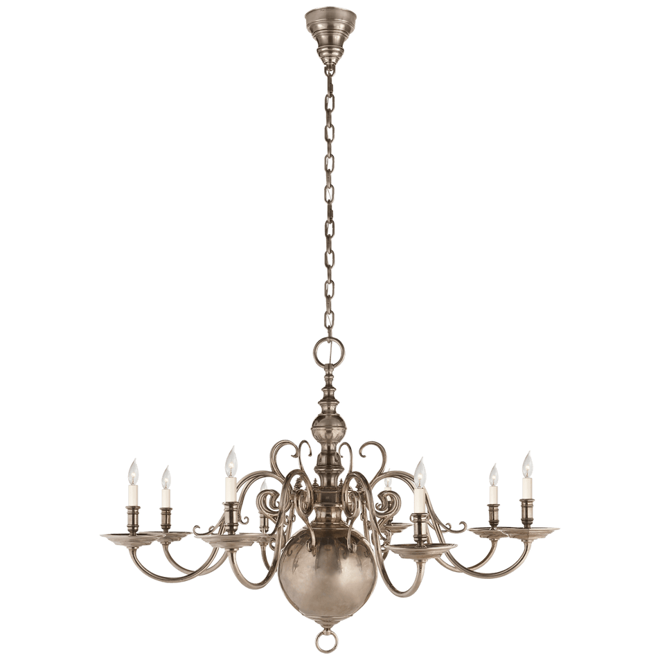 Lillianne Single Tier Chandelier, a premium Chandelier light by Visual Comfort & Co. Close - up image of its design.