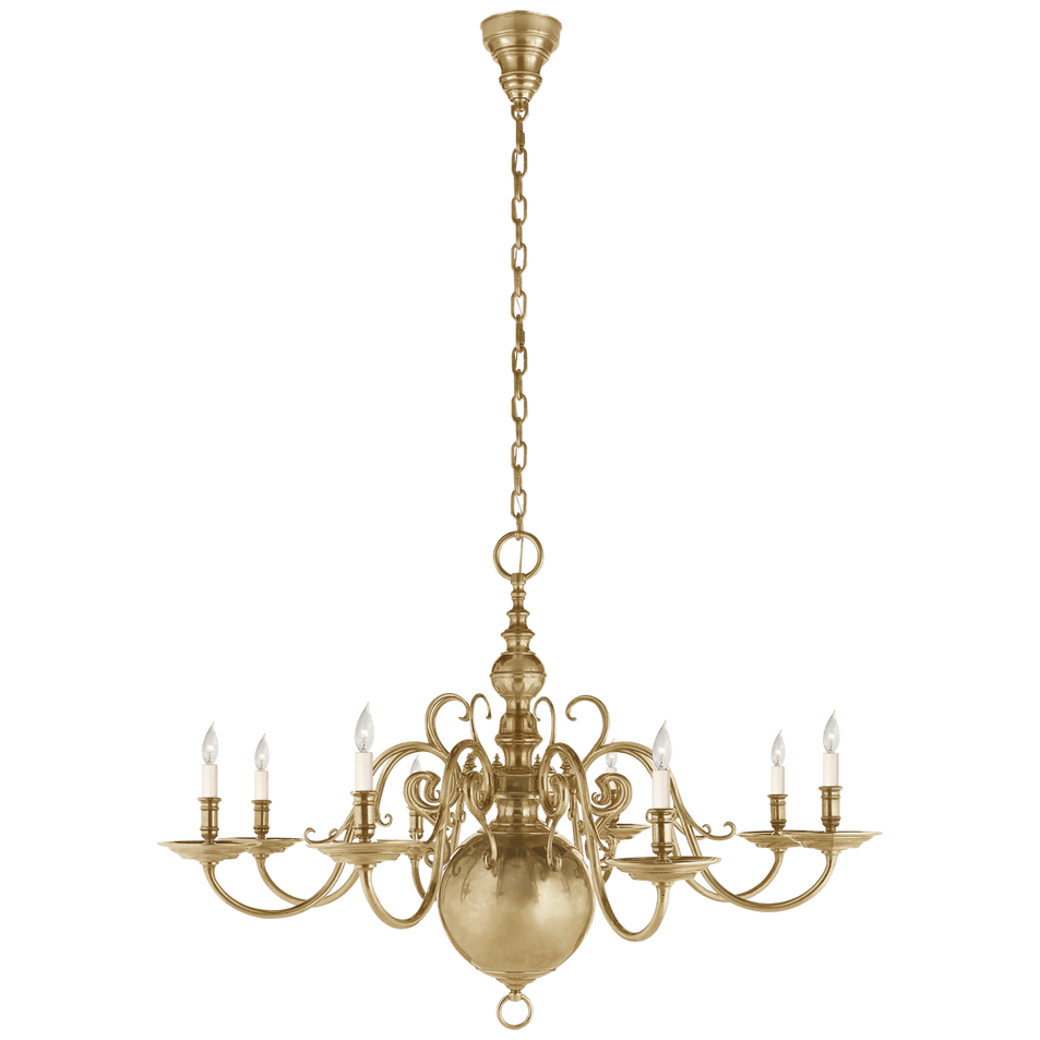 Lillianne Single Tier Chandelier, a premium Chandelier light by Visual Comfort & Co. Close - up image of its design.