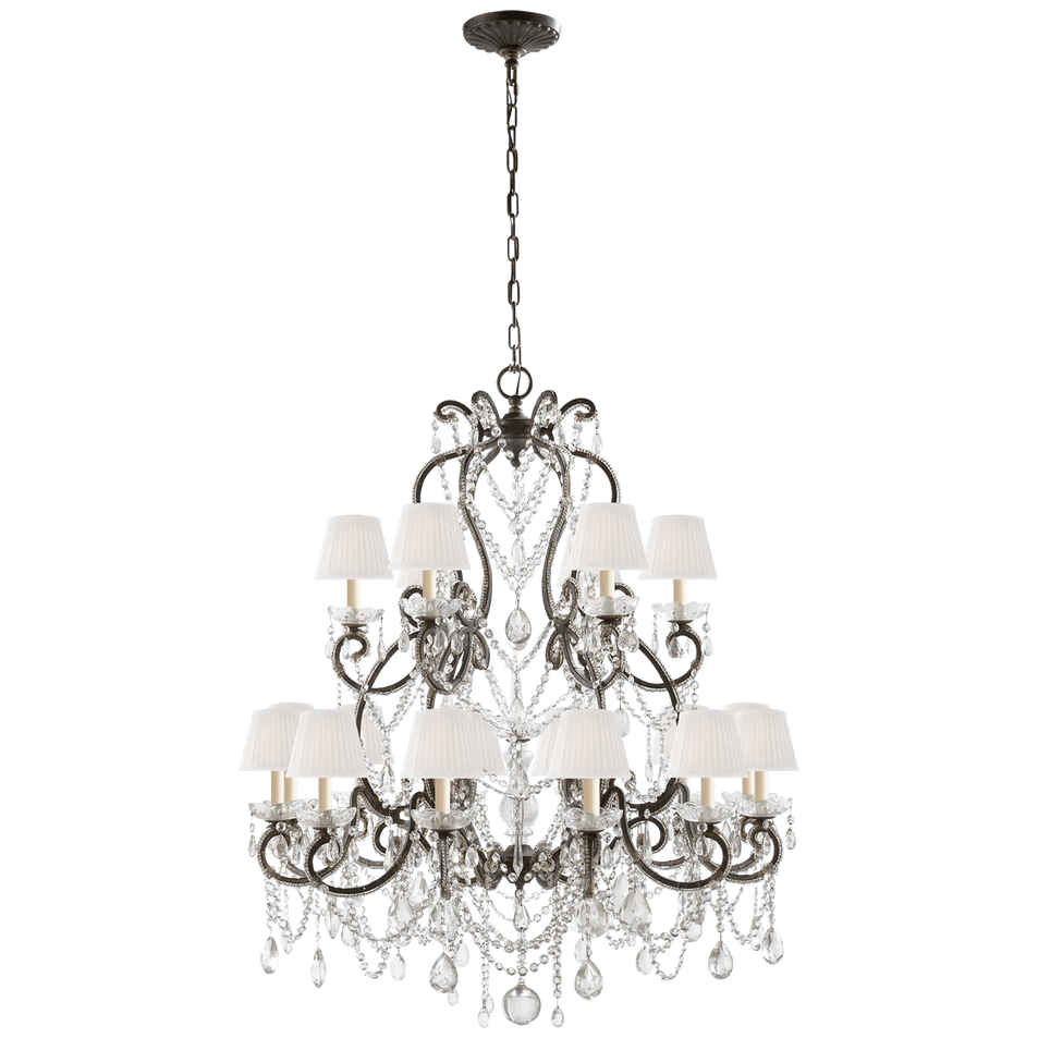 Adrianna Medium Chandelier, a premium Chandelier light by Visual Comfort & Co. Close - up image of its design.
