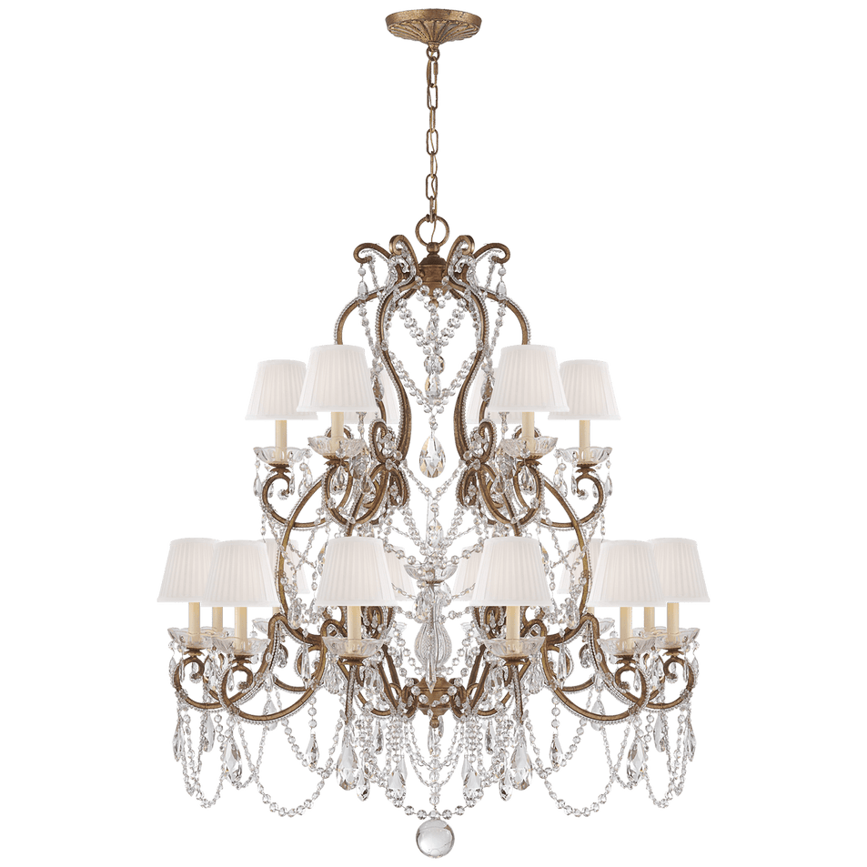Adrianna Medium Chandelier, a premium Chandelier light by Visual Comfort & Co. Close - up image of its design.