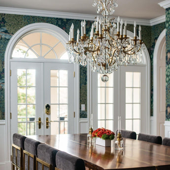 Antoinette Medium Chandelier, a premium Chandelier light by Visual Comfort & Co. Close - up image of its design.