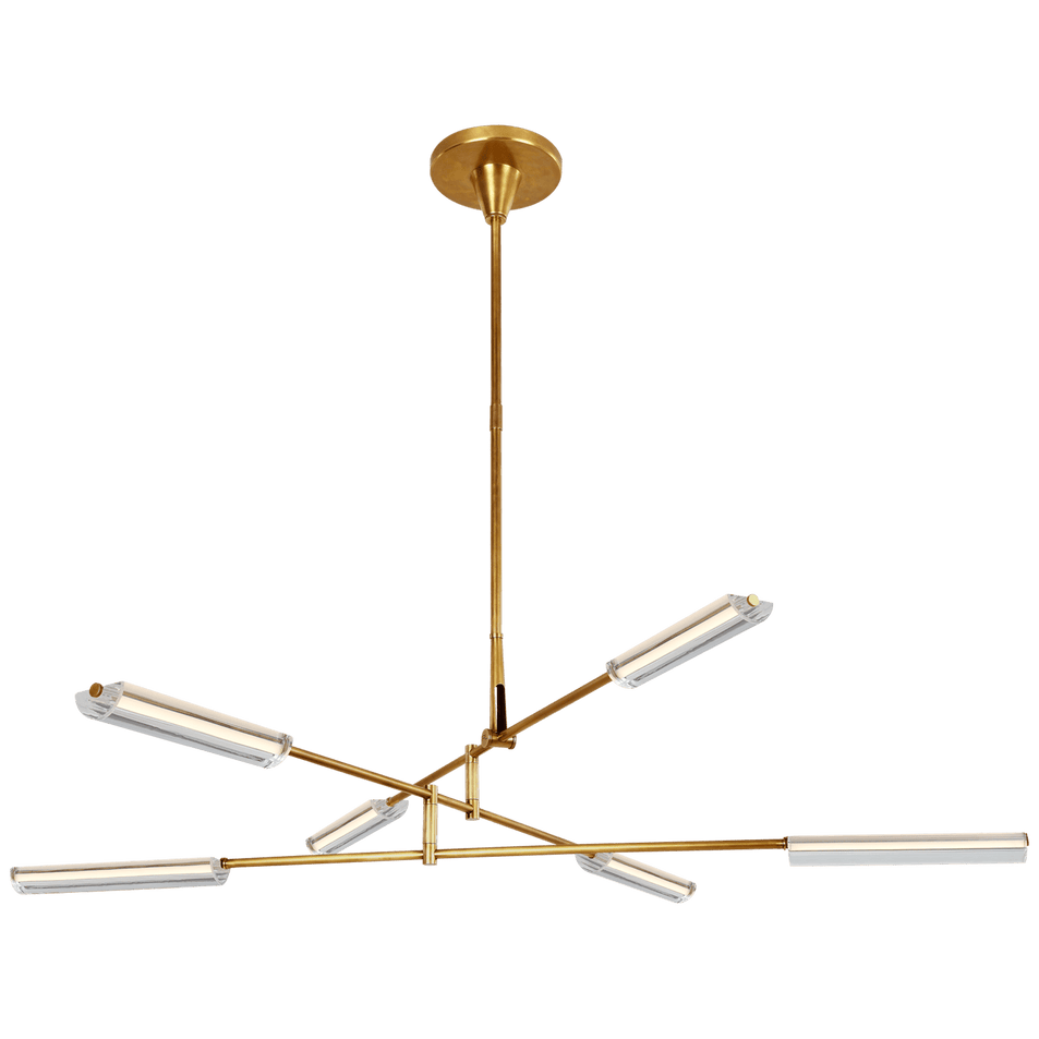Daley Large Six Light Chandelier, a premium Chandelier light by Visual Comfort & Co. Close - up image of its design.