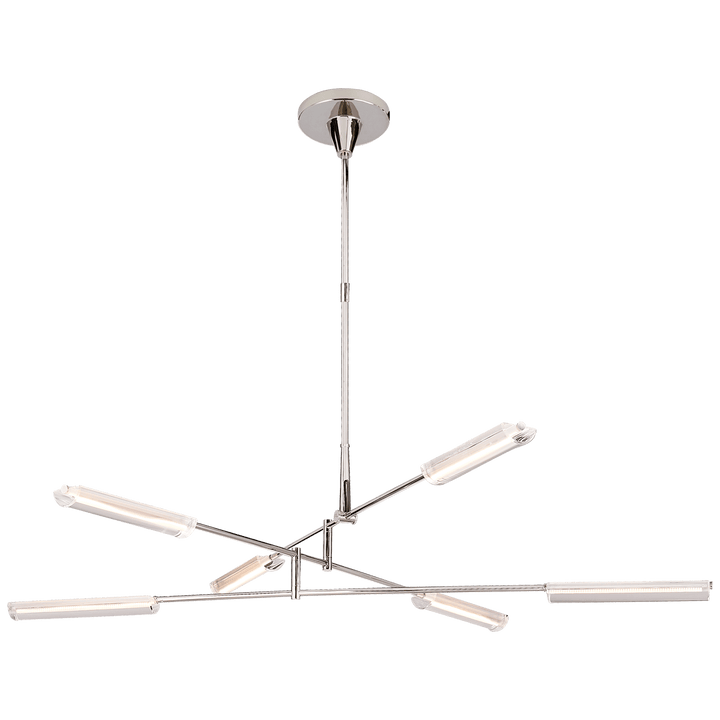 Daley Large Six Light Chandelier, a premium Chandelier light by Visual Comfort & Co. Close - up image of its design.