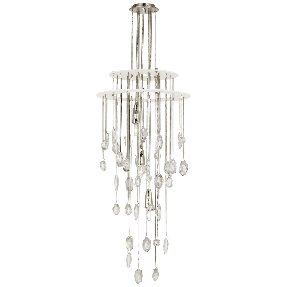 Hailee Small Sculpted Chandelier, a premium Chandelier light by Visual Comfort & Co. Close - up image of its design.