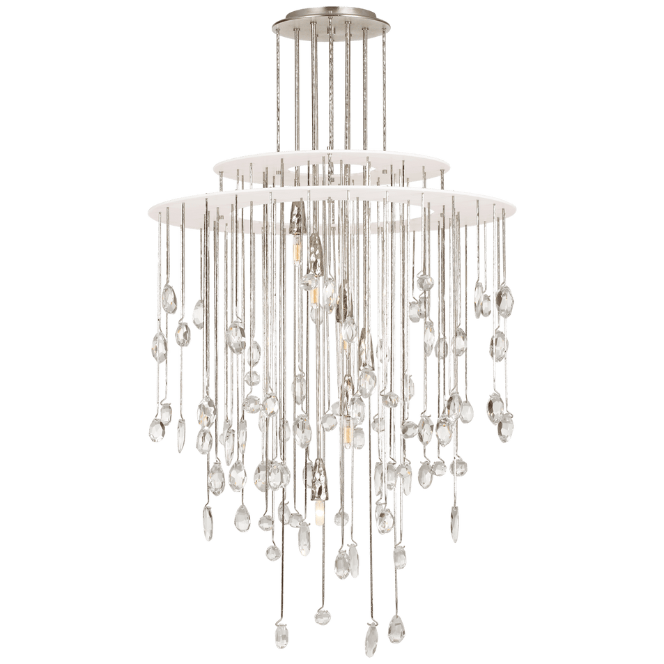 Hailee Medium Sculpted Chandelier, a premium Chandelier light by Visual Comfort & Co. Close - up image of its design.