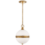 Hendricks Small Globe Pendant, a premium Pendant light by Visual Comfort & Co. Close - up image of its design.