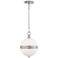 Polished Nickel / white-glass