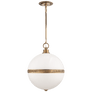 Hendricks Large Globe Pendant, a premium Pendant light by Visual Comfort & Co. Close - up image of its design.