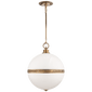 Hendricks Large Globe Pendant, a premium Pendant light by Visual Comfort & Co. Close - up image of its design.