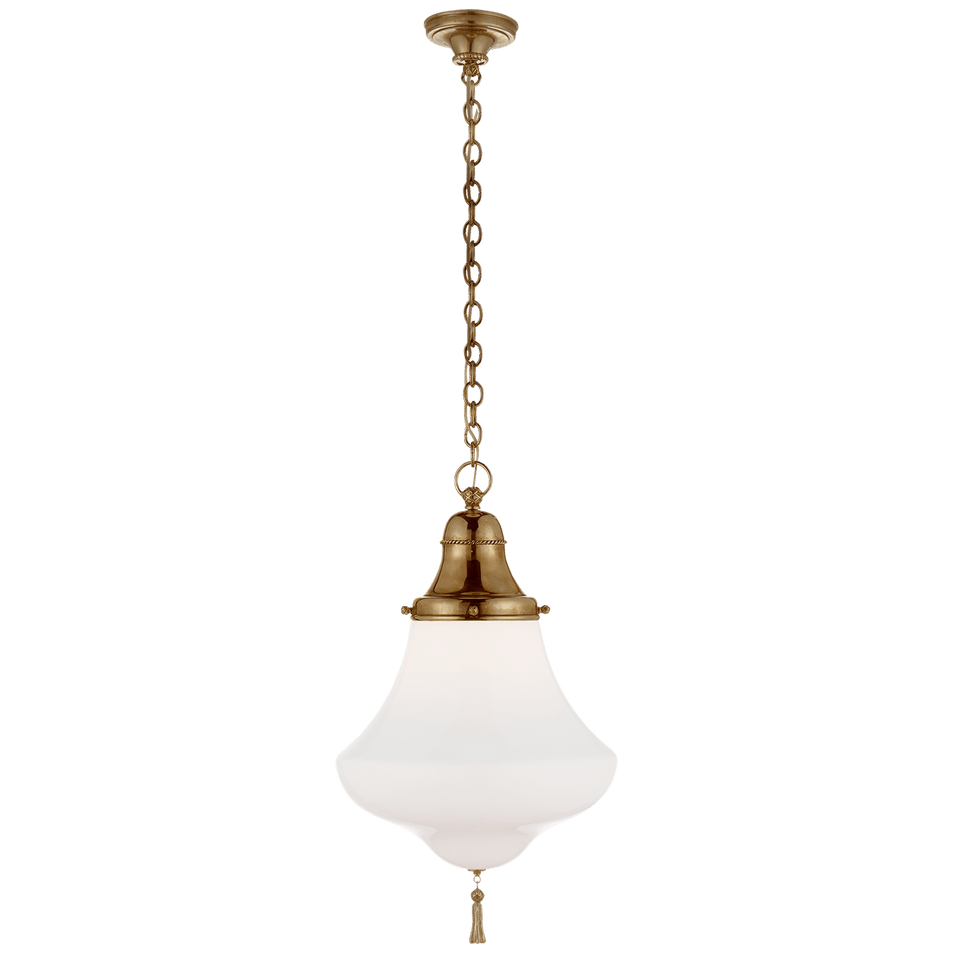 Xavier Small Pendant, a premium Pendant light by Visual Comfort & Co. Close - up image of its design.