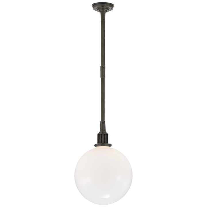 McCarren Small Globe Pendant, a premium Pendant light by Visual Comfort & Co. Close - up image of its design.