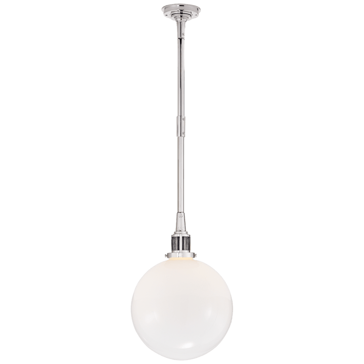 McCarren Small Globe Pendant, a premium Pendant light by Visual Comfort & Co. Close - up image of its design.