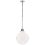 McCarren Small Globe Pendant, a premium Pendant light by Visual Comfort & Co. Close - up image of its design.