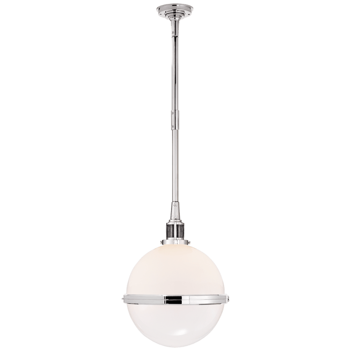 McCarren Large Globe Pendant, a premium Pendant light by Visual Comfort & Co. Close - up image of its design.