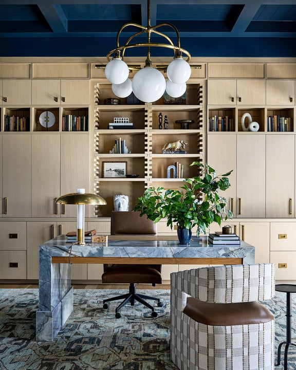 McCarren Single Tier Chandelier, a premium Chandelier light by Visual Comfort & Co. Close - up image of its design.