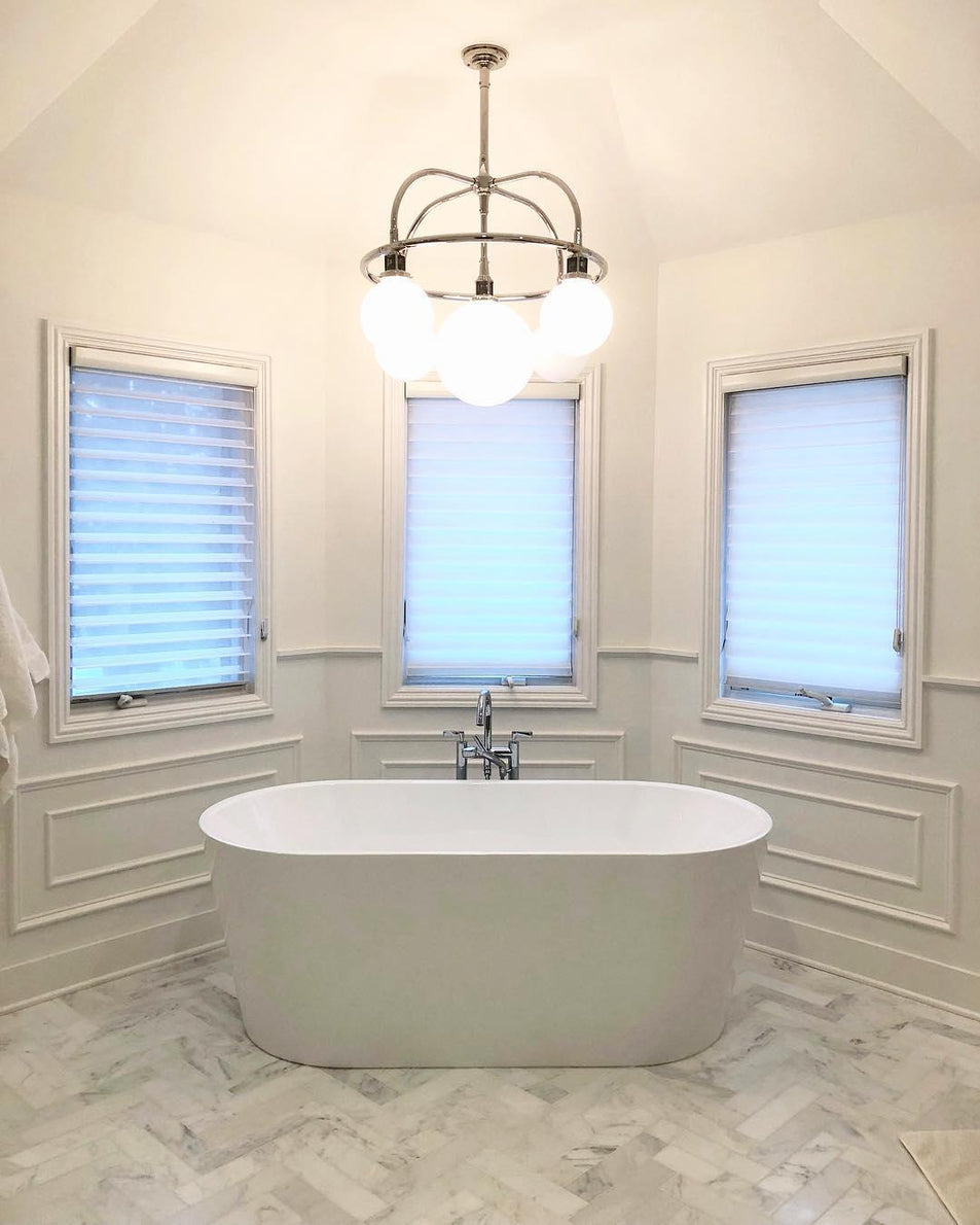 McCarren Single Tier Chandelier, a premium Chandelier light by Visual Comfort & Co. Close - up image of its design.