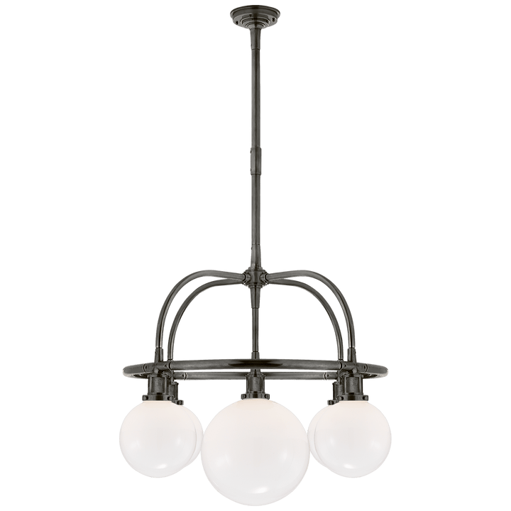McCarren Single Tier Chandelier, a premium Chandelier light by Visual Comfort & Co. Close - up image of its design.