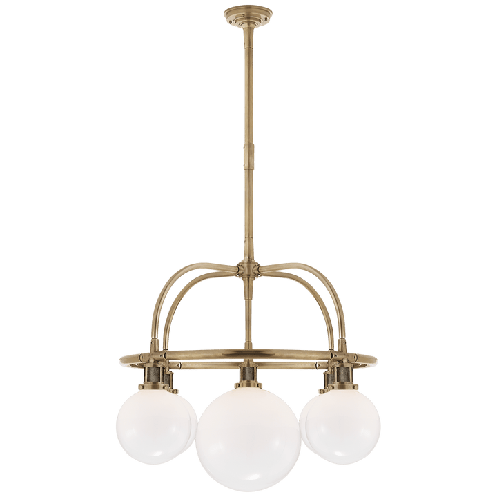 McCarren Single Tier Chandelier, a premium Chandelier light by Visual Comfort & Co. Close - up image of its design.