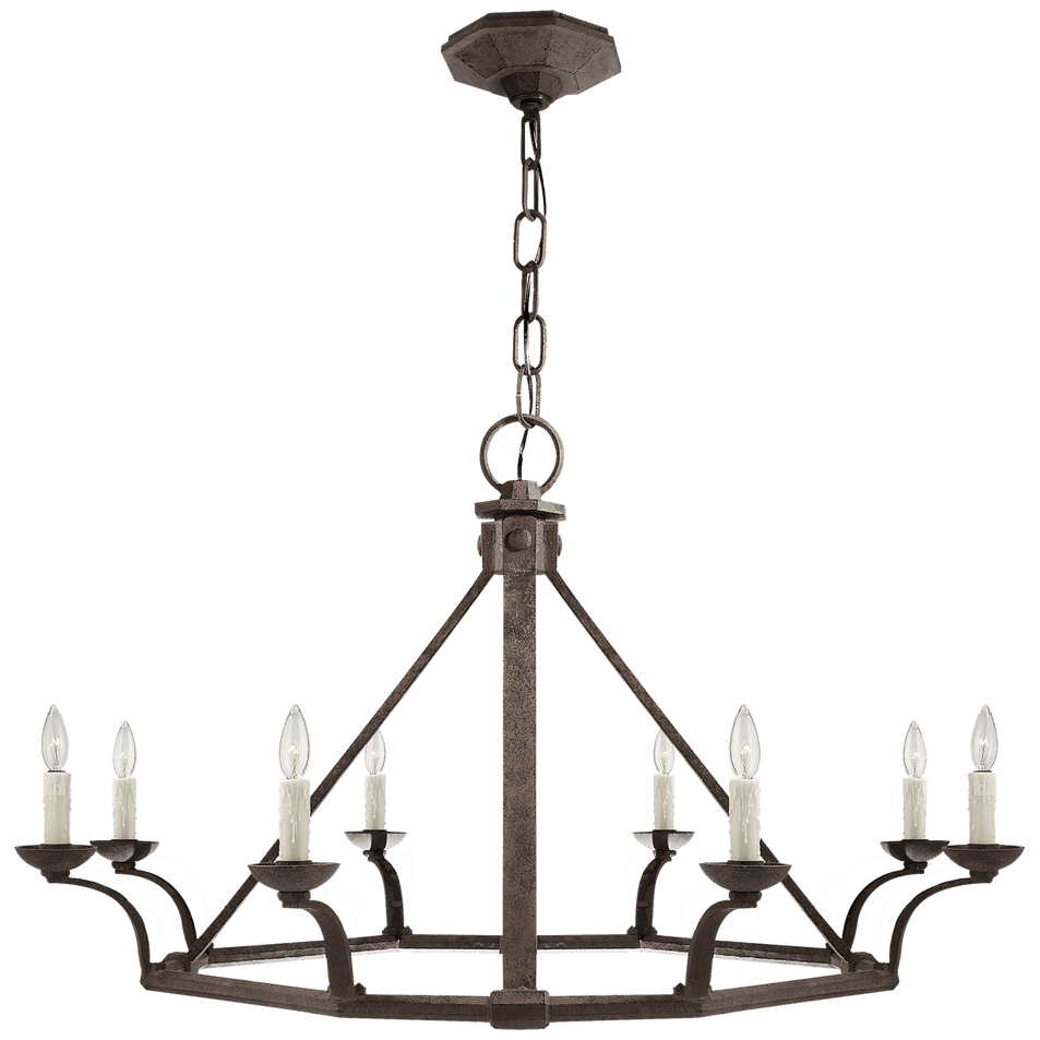 Robertson Single Tier Chandelier, a premium Chandelier light by Visual Comfort & Co. Close - up image of its design.