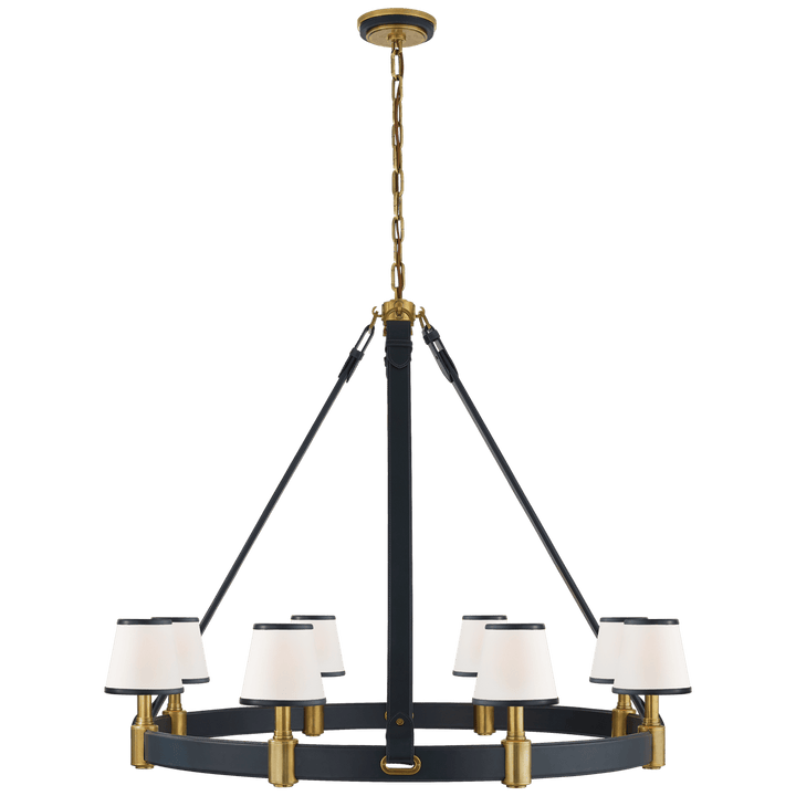 Riley Large Ring Chandelier, a premium Chandelier light by Visual Comfort & Co. Close - up image of its design.