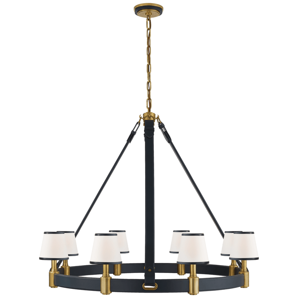 Riley Large Ring Chandelier, a premium Chandelier light by Visual Comfort & Co. Close - up image of its design.