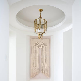 Kayla Medium Sculpted Chandelier, a premium Chandelier light by Visual Comfort & Co. Close - up image of its design.