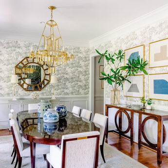 Natalie Large Chandelier, a premium Chandelier light by Visual Comfort & Co. Close - up image of its design.