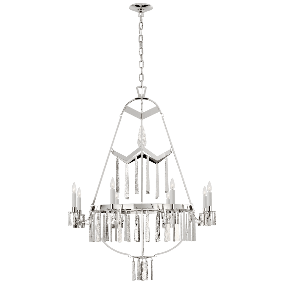 Natalie Large Chandelier, a premium Chandelier light by Visual Comfort & Co. Close - up image of its design.