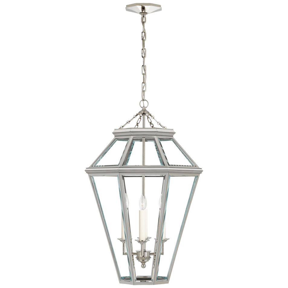 Edmund Medium Lantern, a premium Lantern light by Visual Comfort & Co. Close - up image of its design.
