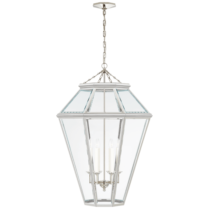 Edmund Large Lantern, a premium Lantern light by Visual Comfort & Co. Close - up image of its design.