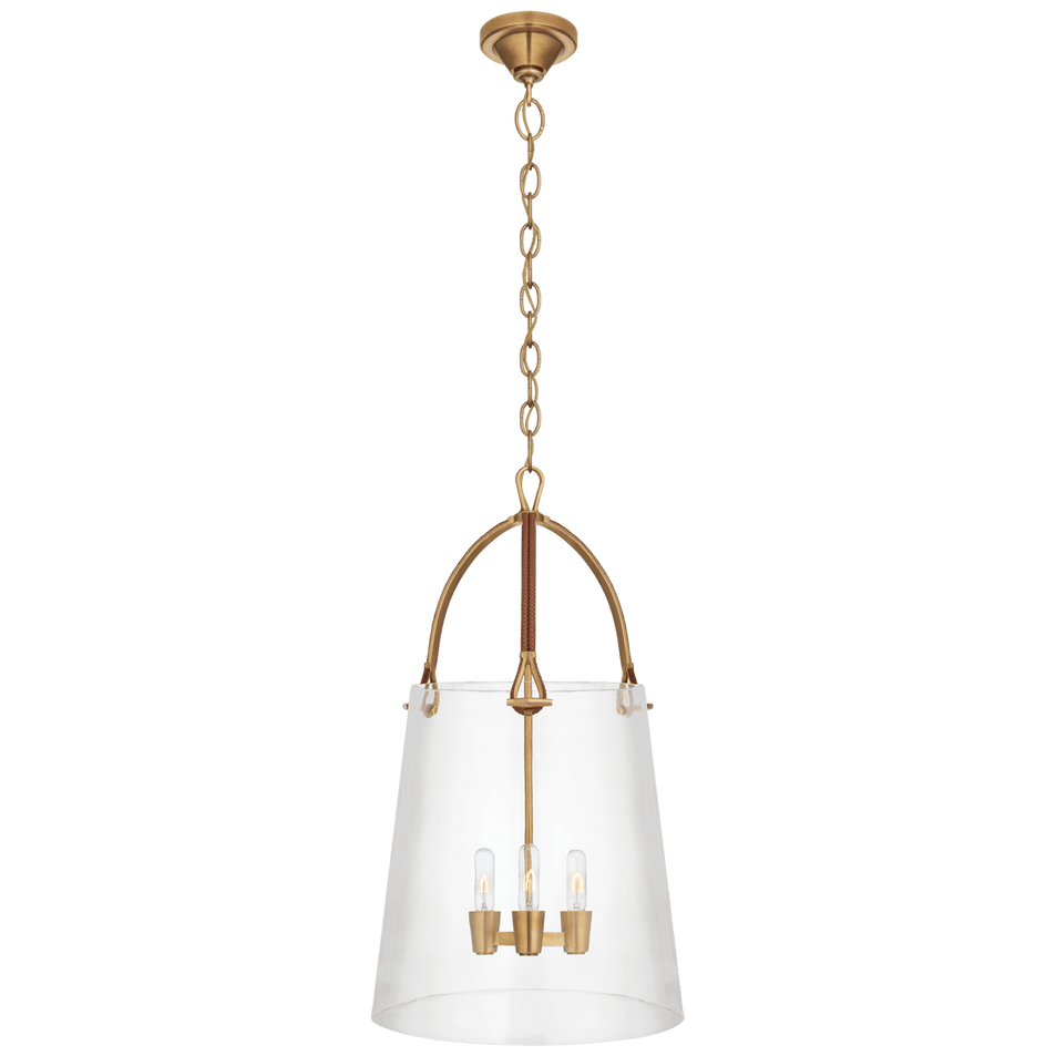 Julian Large Lantern, a premium Lantern light by Visual Comfort & Co. Close - up image of its design.